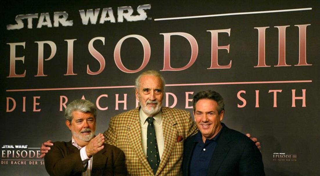 Con George Lucas e il produttore di Star Wars Rick McCallum